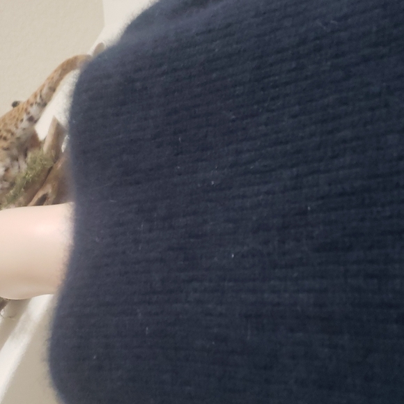 Esprit m angora lambs wool blend fuzzy puff longsleeve scoop front v back - Picture 5 of 11